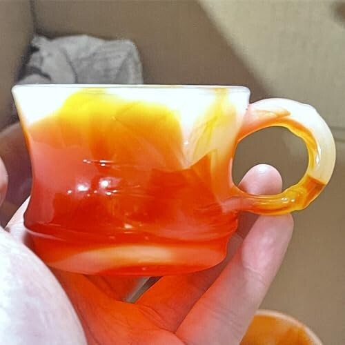 2025 NEW Healing Red Agate Cup Carving Carnelian Cup Reiki Crystal Collection - 第 2/8 張圖片