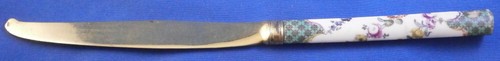 Antique 18thC Meissen Porcelain Floral Knife Porzellan Messer German Germany - Picture 2 of 11
