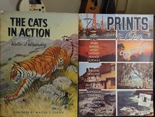 Foster Vintage Art Book Lot Of 2 Cats In Action Fine Prints To Copy Very Good