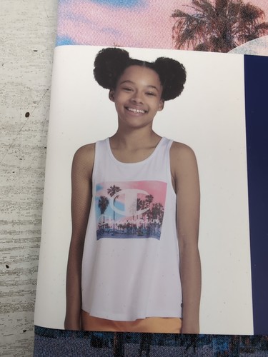 Champion Mädchen sportliches kurzes Flügelärmel Alltag Grafik T-Shirt weiß Gr. 6/6X W5 - Bild 2 von 4