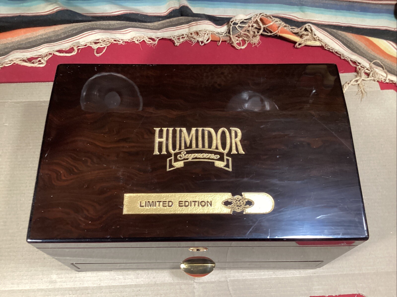 Humidor Supreme Limited Edition 2000 Cigar Wood Box Black/Brown