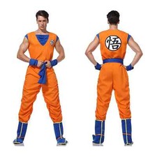 Adult Dragon Ball Z Sun Goku Cosplay Costume Halloween Party Outfit Adult Medium