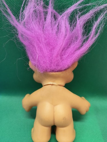 Vintage 1991 LTB Troll Doll Purple Hair Blue Eyes - Picture 9 of 10
