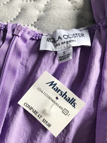 Rolla Coster Lavender Periwinkle Lightweight Midi Dress Size Small New with Tags - Picture 4 of 7