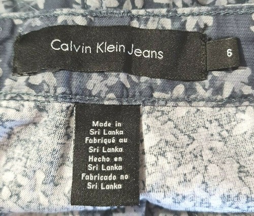 Calvin Klein Jeans Brown Floral Short Pant Mid Rise Women Size 6 Fabric Belt - Picture 3 of 5