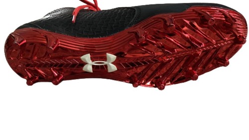 New Under Armour ClutchFit Nitro Football Shoes Black Red Chrome Size 13.5 - Picture 5 of 7