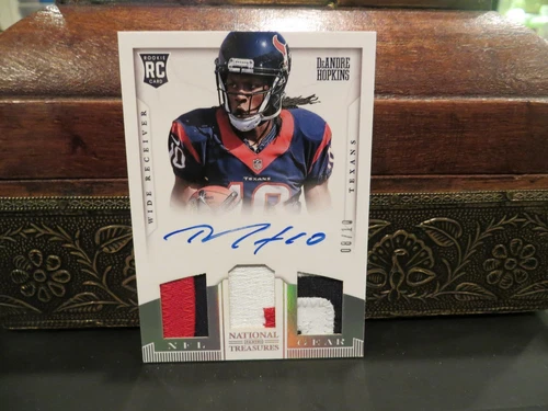 National Treasures Gear Rookie Autograph Jersey Texans DeAndre Hopkins 8/10 2013