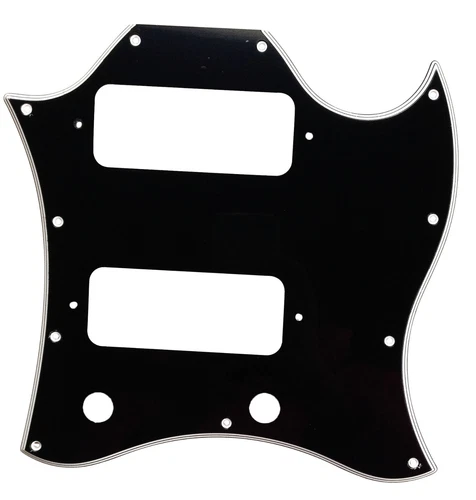 For US Gibson Standard SG Full Face GuitarPickguard With P90 Pickup,5PlyBlack