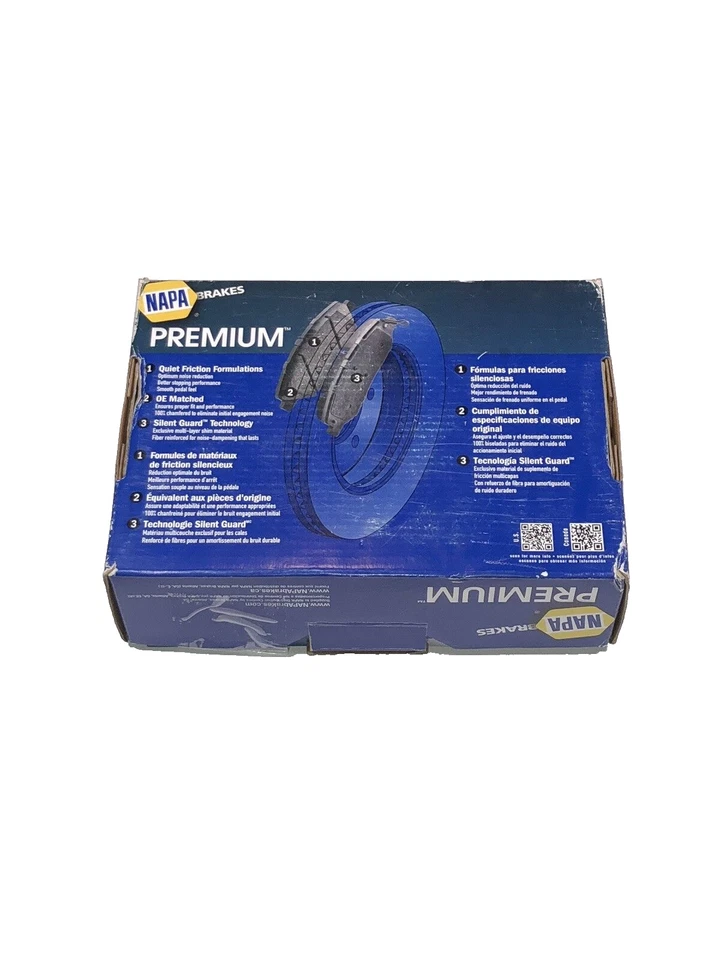 Juego de 4 pastillas de freno delanteras semimetálicas NAPA Premium SS-8212-M D1107 Foto 2 de 4