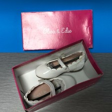 Olive Edie Girls Pennie Mary Jane Flats White Patent Size 6m toddlers
