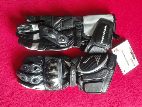 Motorrad Leder-Handschuhe mit Protektoren Original Honda Superbike Größe S - Bild 4 von 22