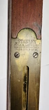 Stanley Rule & Level Co. 26" Level Wood & Brass Carpenter Tool USA Pat 1891-1896