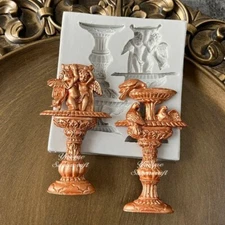 3D Staircase Railing Border Silicone Mold Fondant Epoxy Resin Plaster Mould