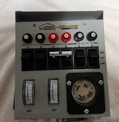 Reliance Controls-30216B 6 Circuit 30Amp Generator Standby Power Transfer Switch