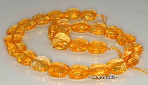 16X16MM CITRINE QUARTZ GEMSTONE LOOSE BEADS 7inch - Imagen 1 de 3