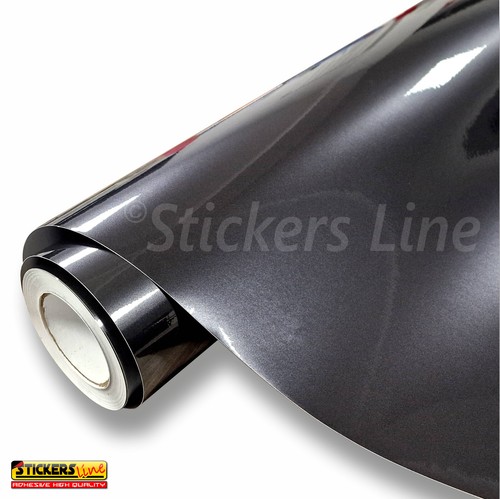 Pellicola adesiva GRIGIO SCURO Metallizzato Lucido cm 50x75 wrapping auto moto - Foto 4 di 6