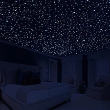 808 PCS Glow in the Dark Stars for Ceiling Glowing Wall Decals Decor Stickers 3D