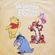 Disney Winnie The Pooh VTG 90s Sweatshirt L 11-13 Piglet Eyeore Tigger Yellow