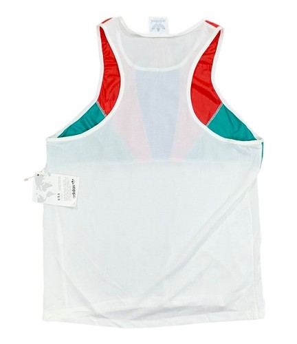 Camiseta sin mangas colorida vintage Adidas (talla M) nueva con etiquetas - Imagen 2 de 4