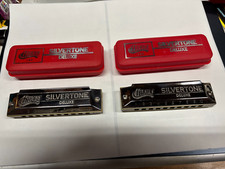 HARMONICA Huang SILVERTONE HARPS KEY OF F  LOW F TWO HARMONICAS HOHNER