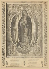 Decor Poster.Wall vintage design.Virgen de Guadalupe.Mexico religion art.12679