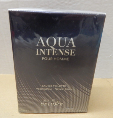 AQUA INTENSE Men's  EDT Cologne Spray By SHIRLEY MAY DELUXE 3.4fl oz
