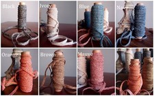 1/4" Faux Linen Braided Ribbon Flat Cord 10 yards - Colors