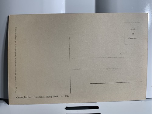 c1909 VTG RPPC Bogenspannerin (Archer, Statue of Nude Woman) Postcard F Lepcke - Picture 2 of 2