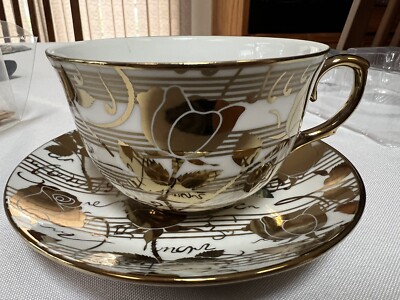 NEW* Yamasen / Japan 24 K Tea Cup and  saucer Set