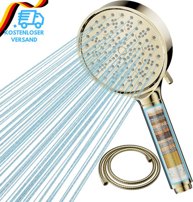 Cobbe Duschkopf Mit Filter, Hochdruck Handbrause Mit Schlauch, 6 Strahlarten Dus