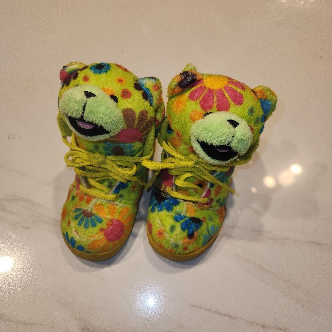 Adidas Jeremy Scott Flower Bear High-Cut Sneakers woman US 5 UK 4 