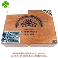 H. Upmann Heritage Toro Empty Wood Cigar Box 9" x 7" x 2"