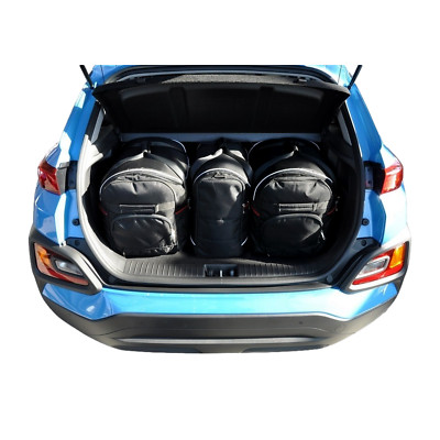 3 Kofferraumtaschen Set fahrzeugspezifisch für Hyundai KONA KJUST schwarz NEU