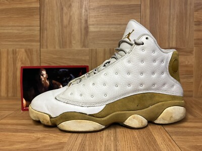 Retro Wheat Basketball Retro 13 White And Gold RARE🔥 Nike Air