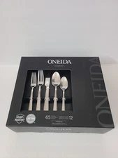 ONEIDA DOWNING 65 Piece Everyday Flatware Set, Service for 12 H223065AL20