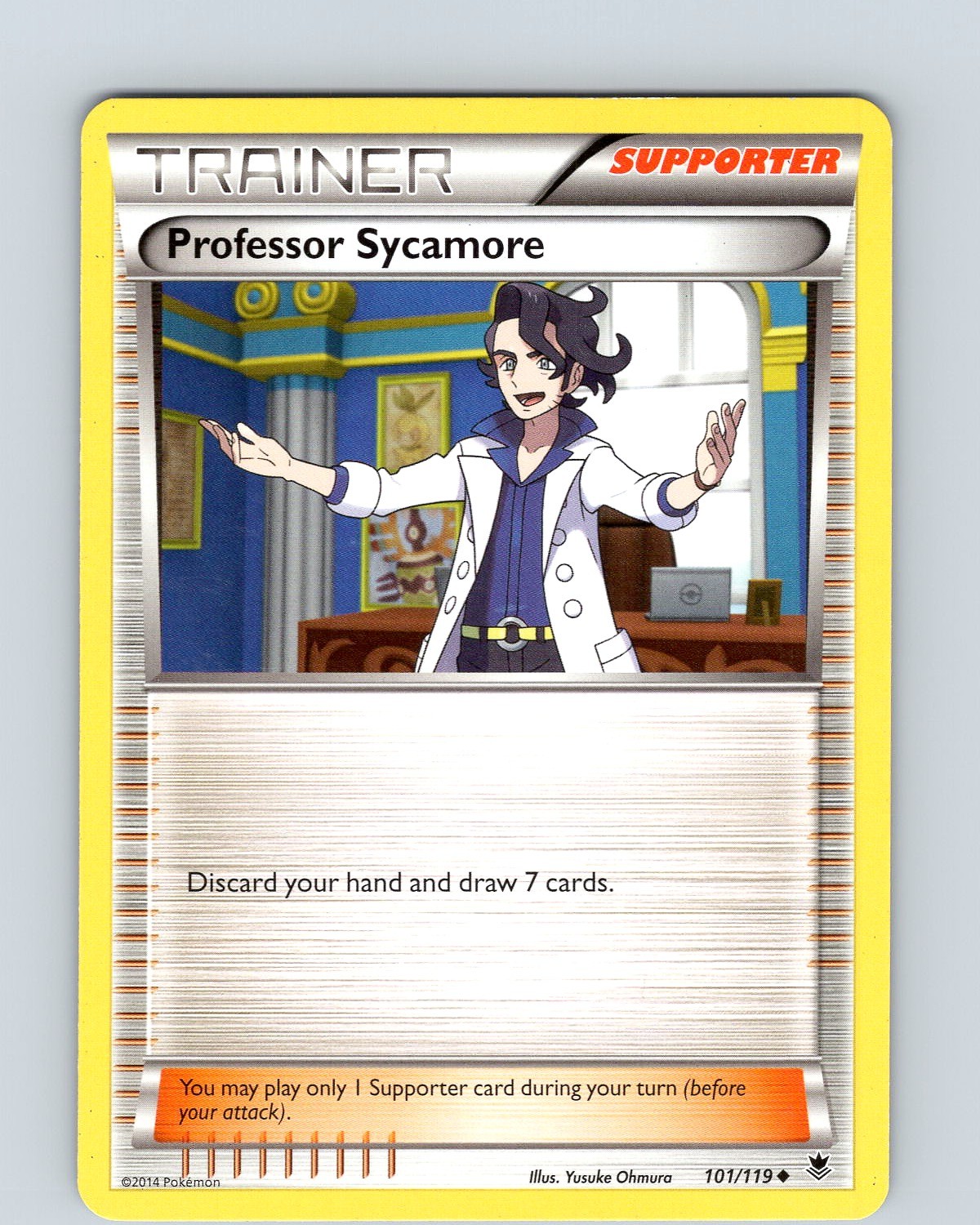 Pokemon Professor Sycamore 101/119 XY Phantom Forces Regular Uncommon LP-NM