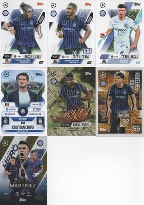 Topps Match Attax Extra 2025 2026  Champions League  7x FC Internazionale Milano