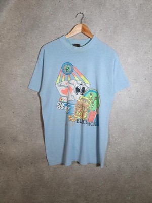 Vintage Delta Las Vegas Blackjack Grafik Einzelnaht TShirt Herren L C32727