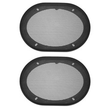 2pack Speaker Grill Cover 5.94X8.27" Mesh Square Subwoofer Guard Protector Black