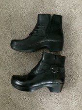 Dansko Tabitha Ankle Boots Black Leather 38