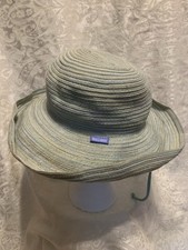 Wallaroo ‘Sydney’ Green/beige Sun Hat Wide Brim Packable Adjustable Beach Fun