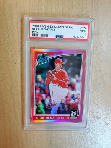 2018 Panini Donruss Optic Shohei Ohtani PINK Prizm rookie RC #176 PSA 9 MINT