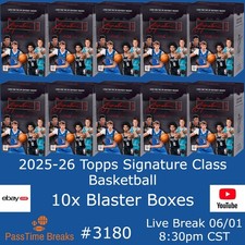 PORTLAND TRAIL BLAZERS 2025-26 SIGNATURE CLASS NBA - 20x Blaster Box BREAK 3180