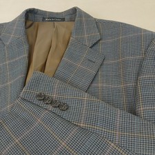 Pendleton 48R Mens Blazer Sport Coat Wool Brown 24x31 Glenn Plaid City Boy