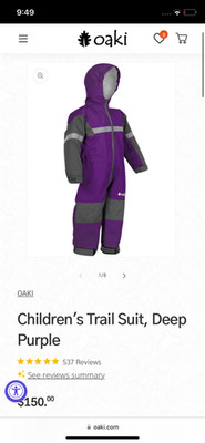 Oakiwear Oaki rain suit for girls size 6/7 spring waterproof  outerwear NWOT
