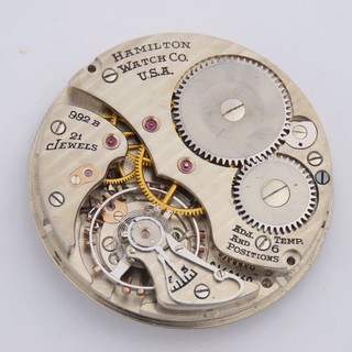 Hamilton 16 Size Model 992B Railroad 21 Jewel Pocket Watch Movement