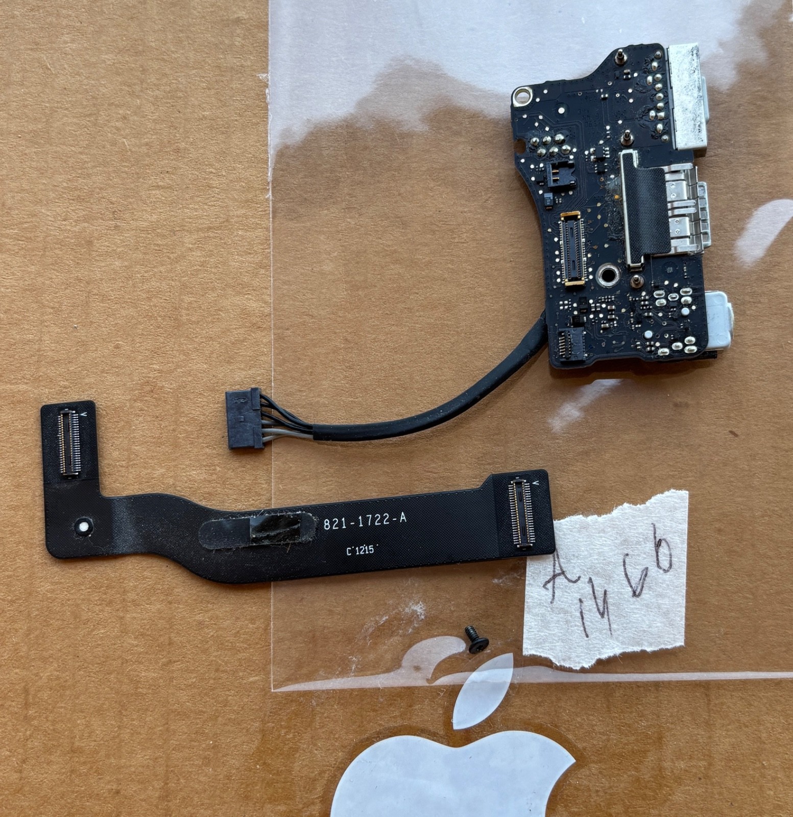 A1466 CONNETTORE POWER AUDIO BOARD JACK APPLE MACBOOK AIR 13" + FLAT FLEX