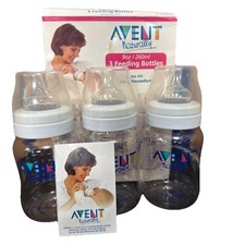Vintage AVENT Naturally 9oz 260ml Baby Feeding Bottles Set of 3 New Open Box