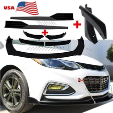 For Chevrolet Cruze Front Bumper Lip Chin Spoiler Body Kit Splitter Side Skirt
