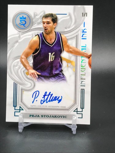 2023-24 Topps Royalty Peja Stojakovic Influential Ink Platinum Auto #1/1